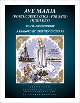 Ave Maria (Portuguese Lyrics - SATB - High/Medium Key) SATB choral sheet music cover